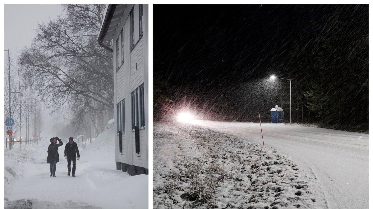 SMHI varnar för kraftigt snöfall och blåst i Västernorrland.